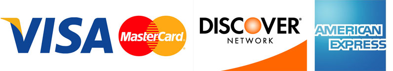 Visa, MasterCard, Discover, American Express